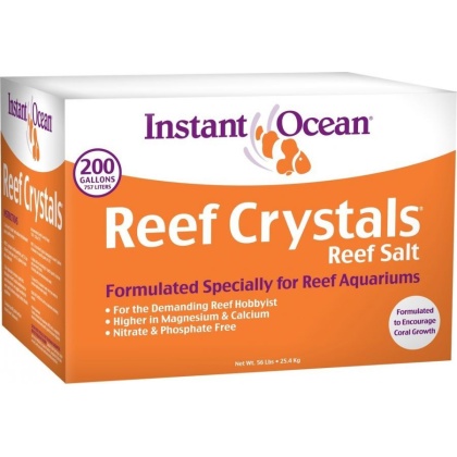 Instant Ocean Reef Crystals Reef Salt for Reef Aquariums - 56 lbs (Treats 200 Gallons)