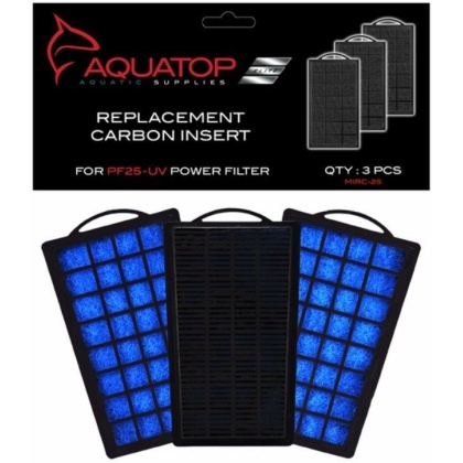 Aquatop Replacement Premium Activated Carbon Insert - PF25-UV - 3 count