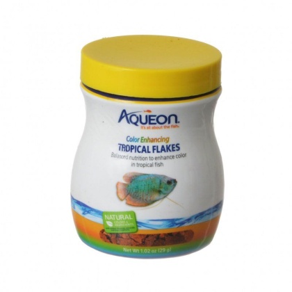 Aqueon Color Enhancing Tropical Flakes Fish Food - 1.02 oz