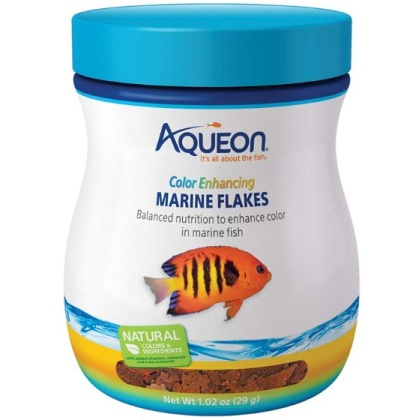Aqueon Color Enhancing Marine Flakes Fish Food - 1.02 oz