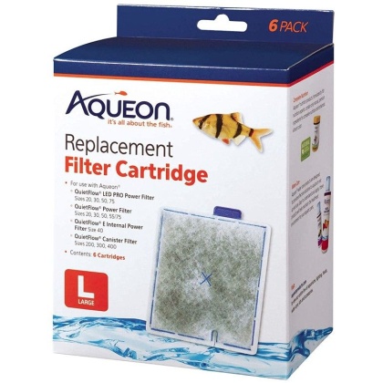 Aqueon QuietFlow Replacement Filter Cartridge - Large (6 Pack)