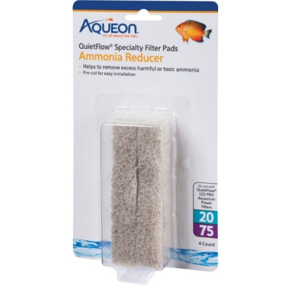 Aqueon Ammonia Reducer for QuietFlow LED Pro Power Filter 20/75 - 4 count