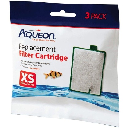 Aqueon Replacement Filter Cartridges for E Internal Power Filter - X-Small - 3 Count