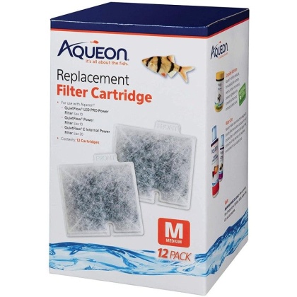 Aqueon QuietFlow Replacement Filter Cartridge - Medium (12 Pack)