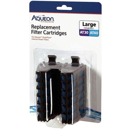 Aqueon Replacement Filter Cartridges for QuietFlow Filters - Large - 2 Count