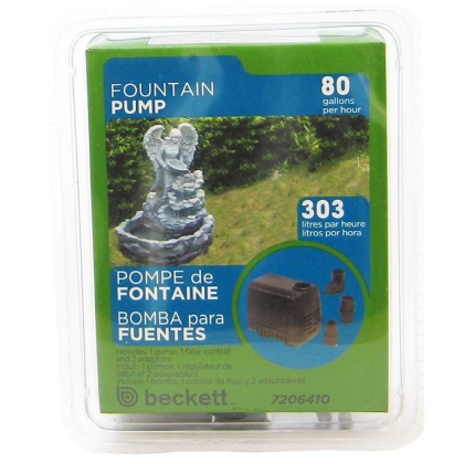 Beckett Fountain Pump for Indoor or Outdoor - 60 GPH