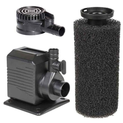 Beckett Crystal Pond Dual Purpose Pond and Fountain Pump with Pre-Filter - 430 GPH