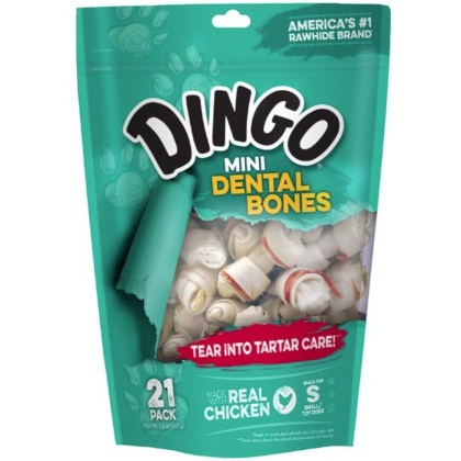 Dingo Dental Bone Chicken & Rawhide Dental Chew - Mini - 2.5