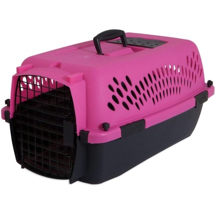 Aspen Pet Fashion Pet Porter Kennel Pink and Black - 1 count