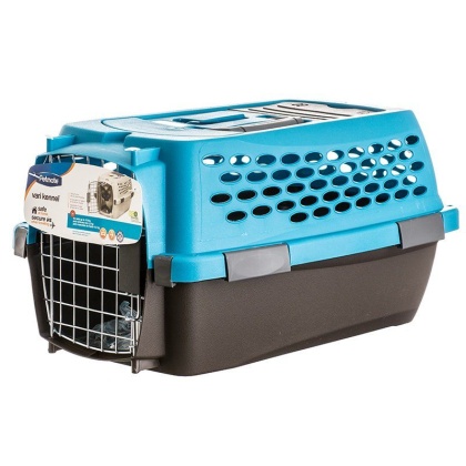 Petmate Vari Kennel Ultra - Breeze Blue/Coffee Brown - Dogs up to 10 lbs - (19