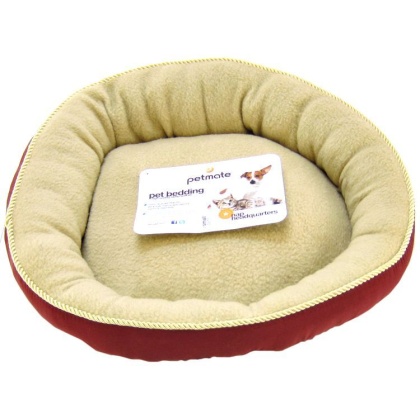Petmate Round Pet Bed with Elliptical Bolster - 18