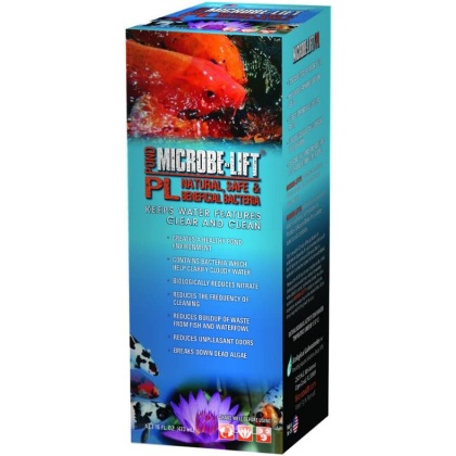 Microbe Lift PL Beneficial Bacteria for Ponds - 16 oz (Treats up to 10000 Gallons)