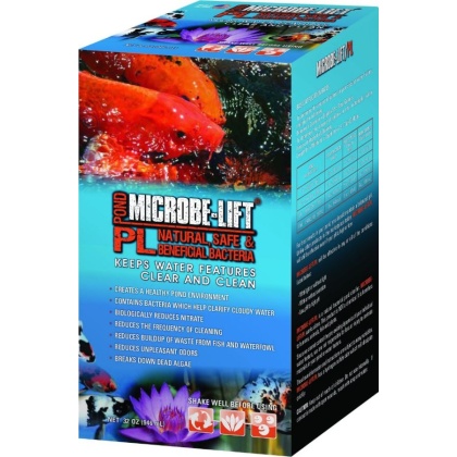 Microbe Lift PL Beneficial Bacteria for Ponds - 32 oz (Treats 11,356 Gallons)
