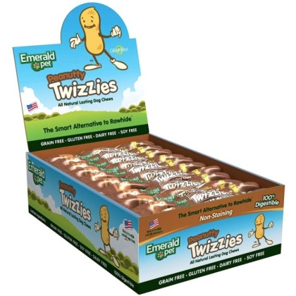 Emerald Pet Peanutty Twizzies Natural Dog Chews - 30 count