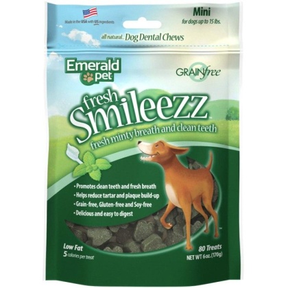 Emerald Pet Fresh Smileezz Dental Dog Treats Mini - 6 oz