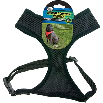 Four Paws Comfort Control Harness - Black - X-Large - For Dogs 20-29 lbs (20