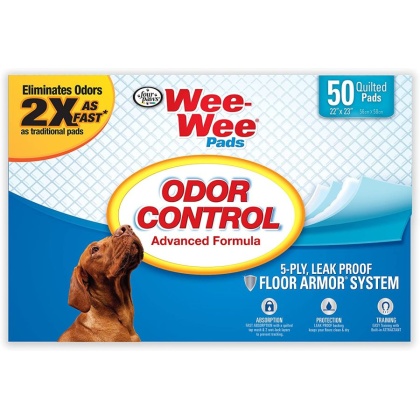Four Paws Wee Wee Pads - Odor Control - 50 Pack - (22