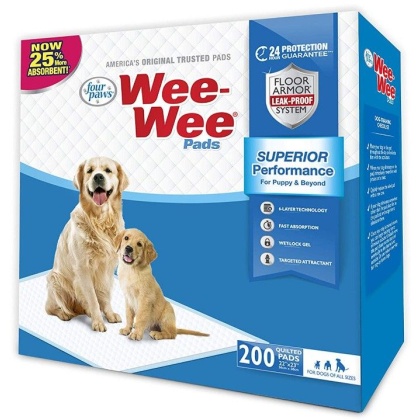 Four Paws Wee Wee Pads Original - 200 Pack - Box (22