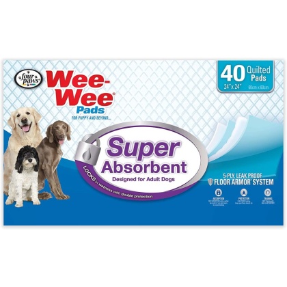 Four Paws Wee Wee Pads - Super Absorbent - 40 Pack - (24\