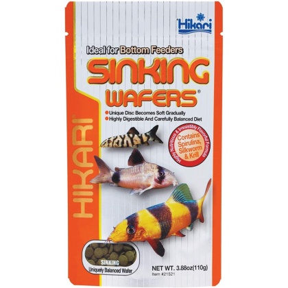 Hikari Sinking Wafers for Bottom Feeding Fish - 3.88 oz - 110 Grams