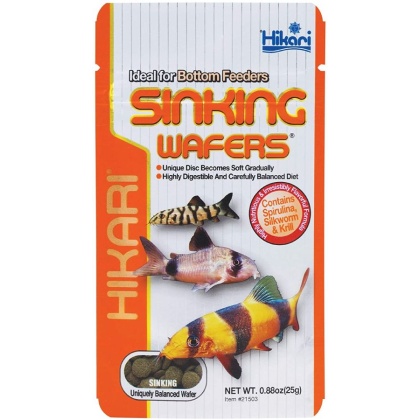 Hikari Sinking Wafers for Bottom Feeding Fish - .88 oz - 25 Grams