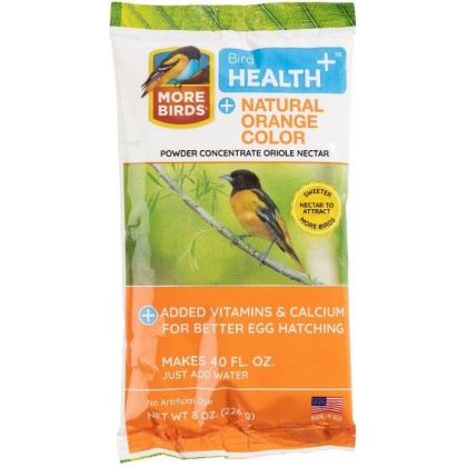 More Birds Health Plus Natural Orange Oriole Nectar Powder Concentrate  - 8 oz
