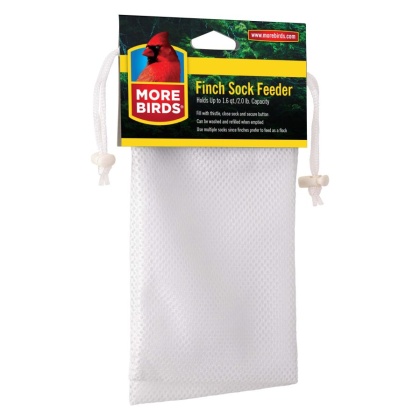 More Birds Finch Sock Feeder for Thistle Seed - 2 lbs capacity