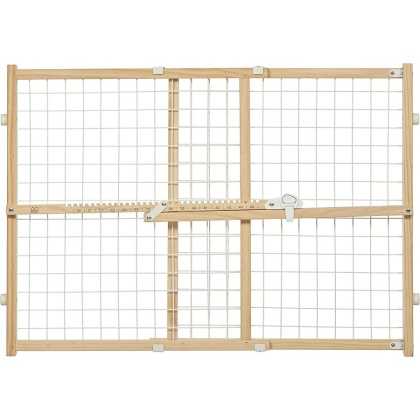 MidWest Wire Mesh Wood Presuure Mount Pet Safety Gate - 24