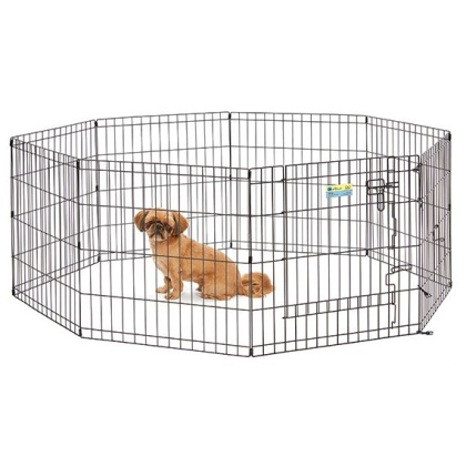 MidWest Contour Wire Exercise Pen with Door for Dogs and Pets - 24