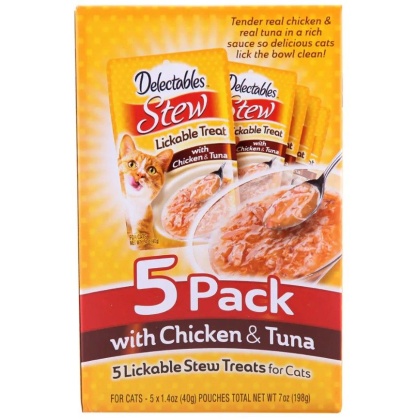 Hartz Delectables Stew Lickable Treat for Cats - Chicken & Tuna - 5 count