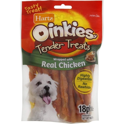 Hartz Oinkies Tender Treats - Chicken - 18 count