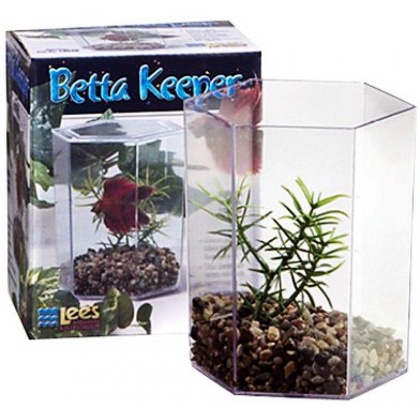 Lees Betta Keeper Hex Aquarium Kit - 24 oz (4.8