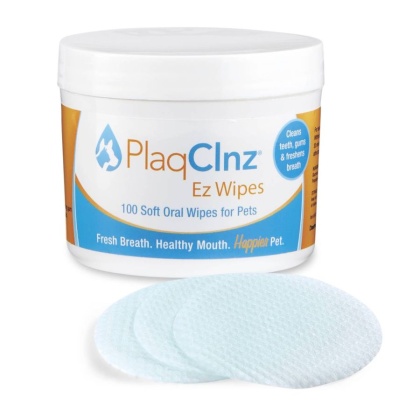 PlaqClnz EZ Oral Health Wipes for Dogs - 100 count