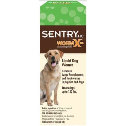 Sentry Worm X DS Double Strength De Wormer for Dogs and Puppies - 2 oz