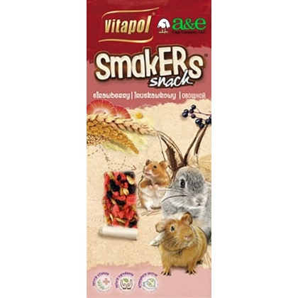 A&E Cage Company Smakers Strawberry Sticks for Small Animals - 2 count