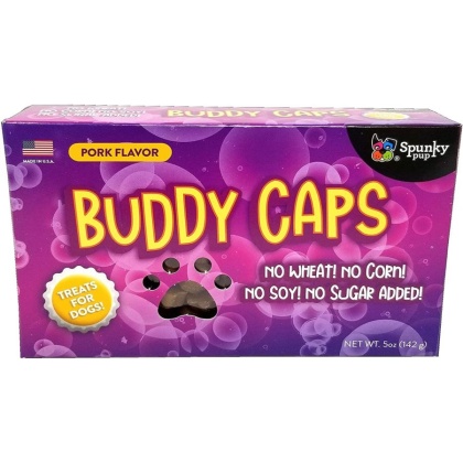 Spunky Pup Buddy Caps Pork Flavored Treats - 1 count