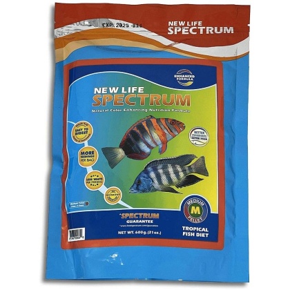 New Life Spectrum Tropical Fish Food Medium Sinking Pellets - 600 g