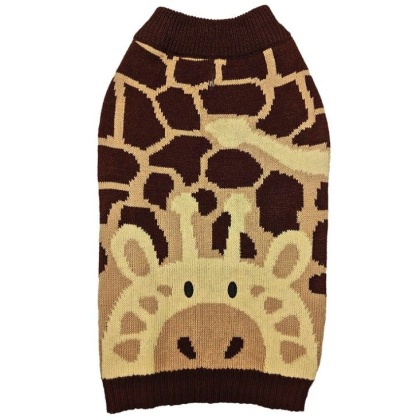 Fashion Pet Giraffe Dog Sweater Brown - XX-Small