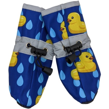 Fashion Pet Rubber Ducky Dog Rainboots Royal Blue - Large