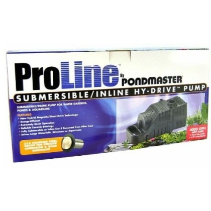 Pondmaster ProLine Submersible/Inline Hy-Drive Pump - 4,000 GPH with 20' Cord
