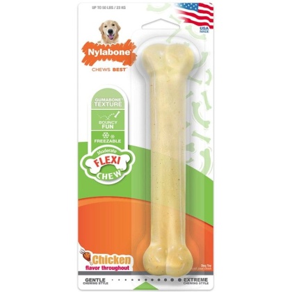 Nylabone Flexi Chew Dog Bone - Chicken Flavor - Giant (1 Pack)