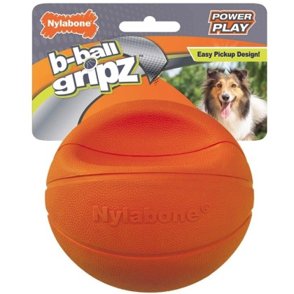 Nylabone Power Play B-Ball Grips Basketball Medium 4.5\