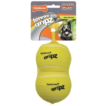Nylabone Power Play Gripz Tennis Ball Large - 2 count