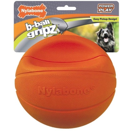 Nylabone Power Play B-Ball Grips Basketball Large 6.5\