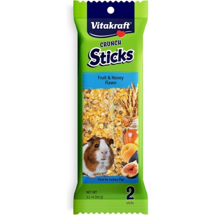 Vitakraft Crunch Sticks Guinea Pig Treat - Fruit & Honey - 2 Pack - (3.5 oz)