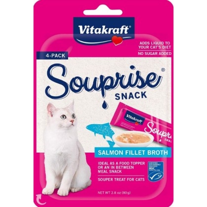 VitaKraft Salmon Souprise Lickable Cat Snack - 4 count