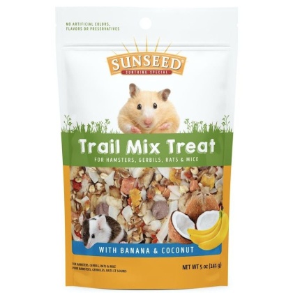 Sunseed Trail Mix Treat with Banana and Coconut for Hamster and Rats - 5 oz