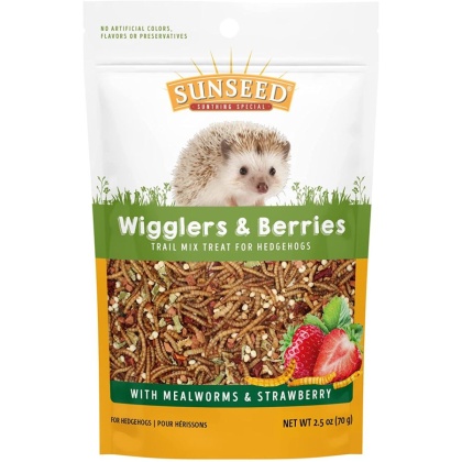 Sunseed Vita Prima Wigglers & Berries Trail Mix Hedgehog Treat - 2.5 oz