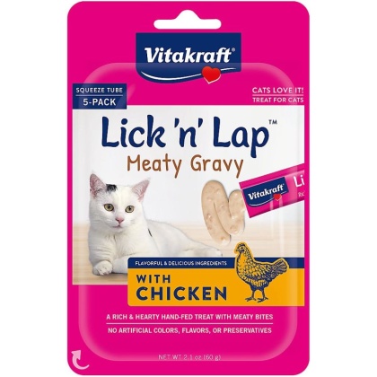 Vitakraft Lick n Lap Meaty Gravy with Chicken Cat Treat - 2.8 oz