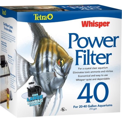 Tetra Whisper Power Filter for Aquariums - PF-40 (20-40 Gallon Aquariums)